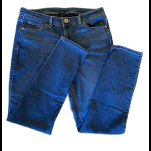 Jordache Womens Jeans Size 14 Soft Denim + Stretch Designer Pockets Straight Leg
